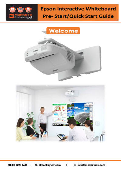 Epson Interactive Whiteboard Quick Start Guide