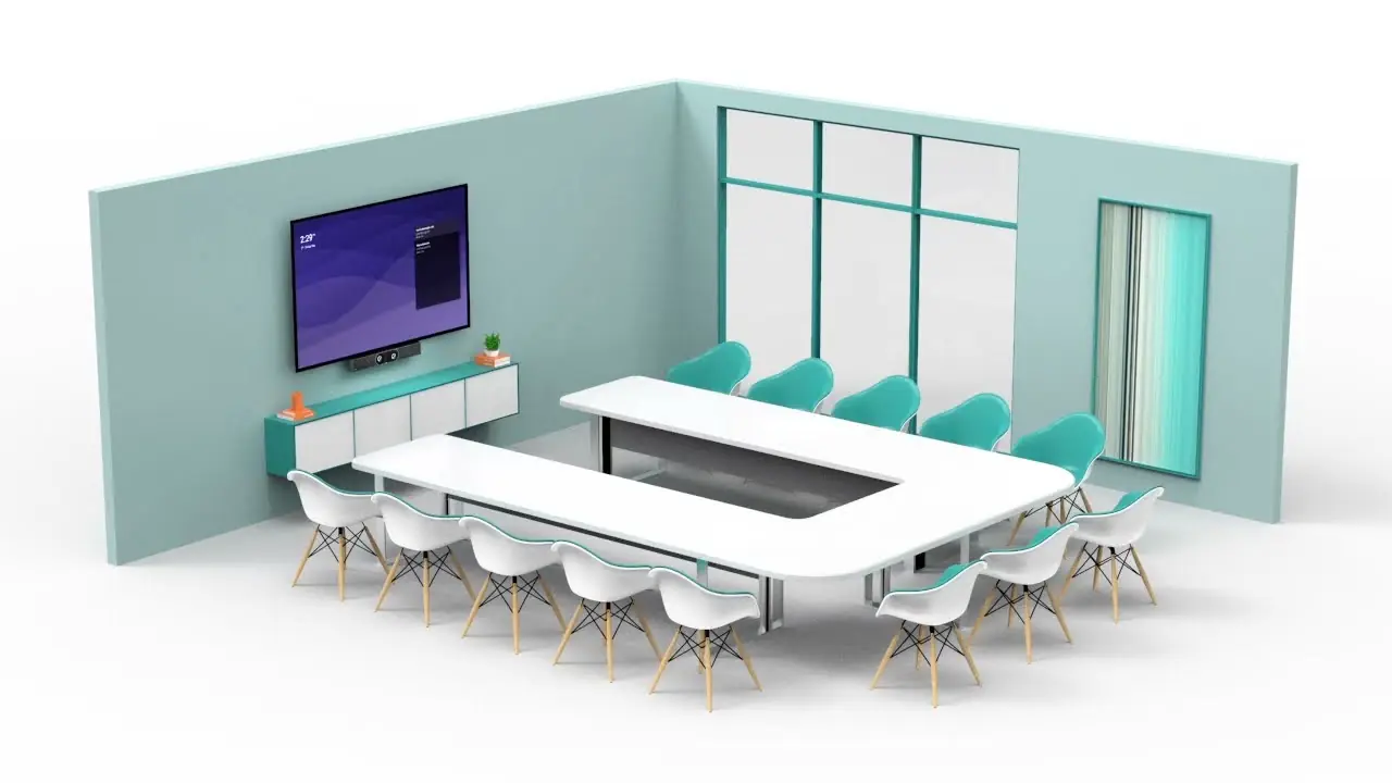 Yealink MeetingBar A30 All-in-One Collaboration Bar for Medium Rooms with 8 inch Touch Panel and Wireless Content Sharing - Image 2