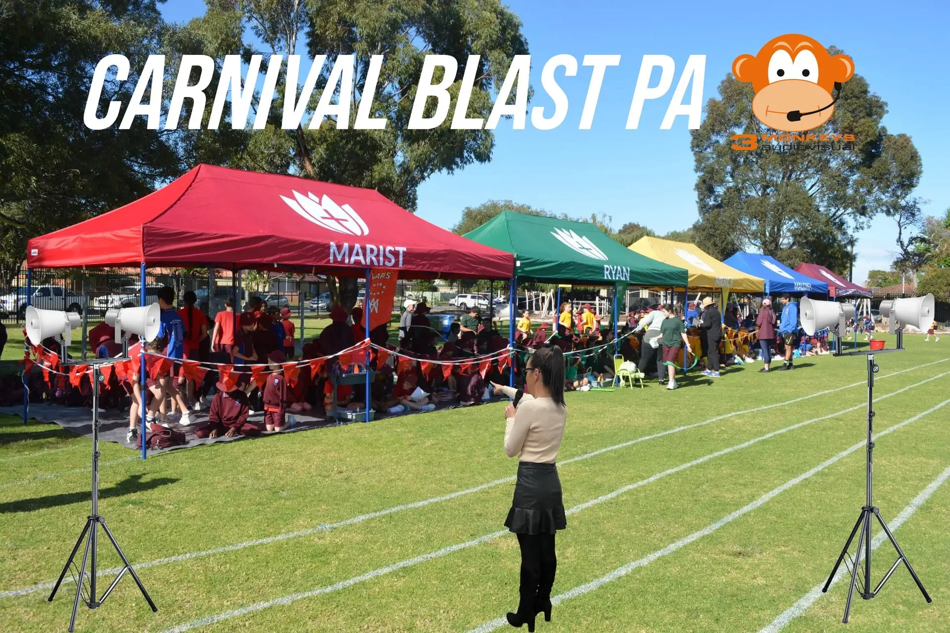 Carnival Blast - The Ultimate Outdoor Announcement Sound Solution for School Sports Carnivals, Fetes, & Other Large Outdoor Events. - Image 8